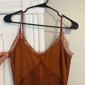 Petal & Pup rust dress with lace detail size 4